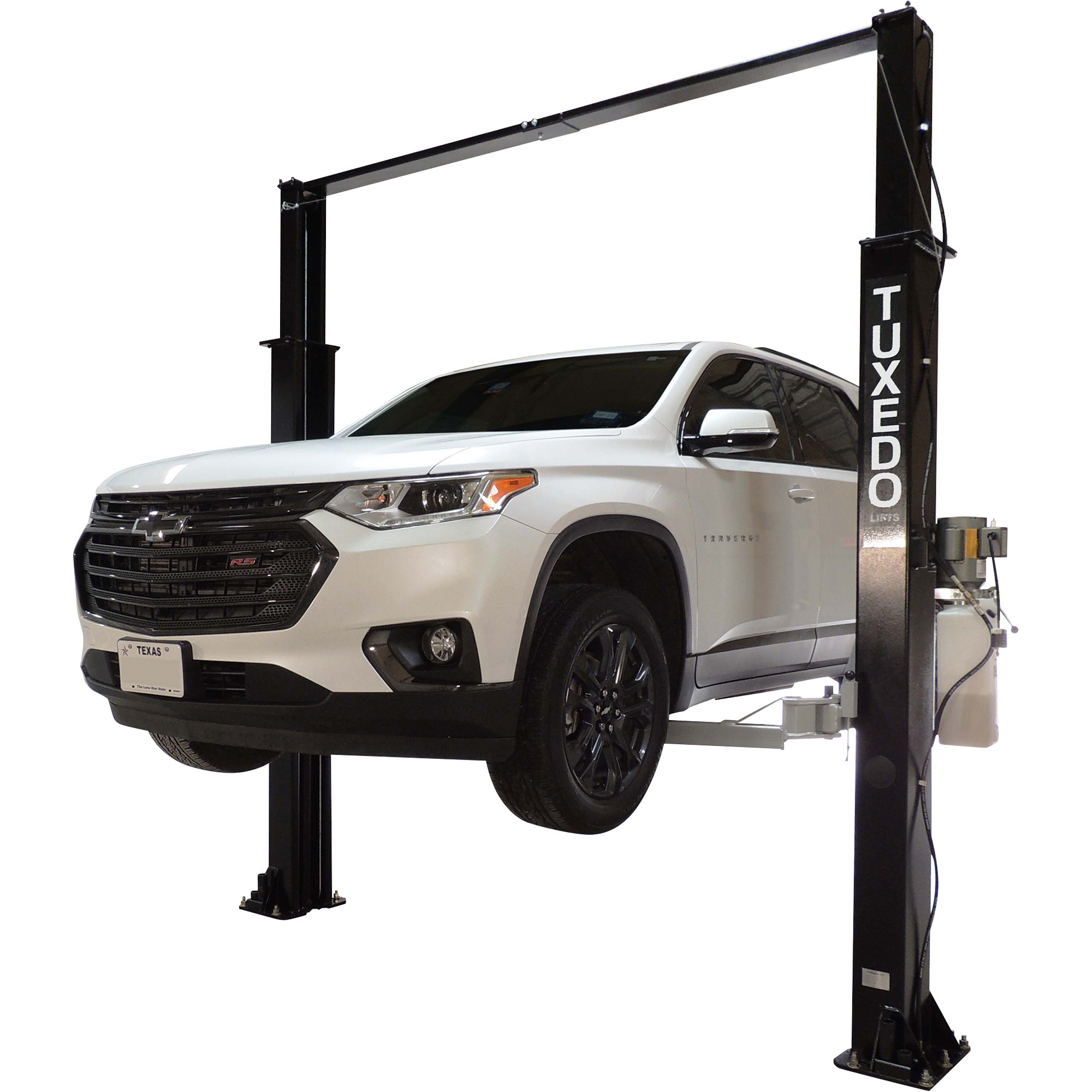 Tuxedo 2-Post Electric/Hydraulic Clear Floor Vehicle Lift, 9,000-Lb. Capacity, Model# TP9KAC-TUX